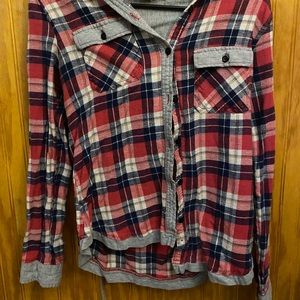 flannel hoodie